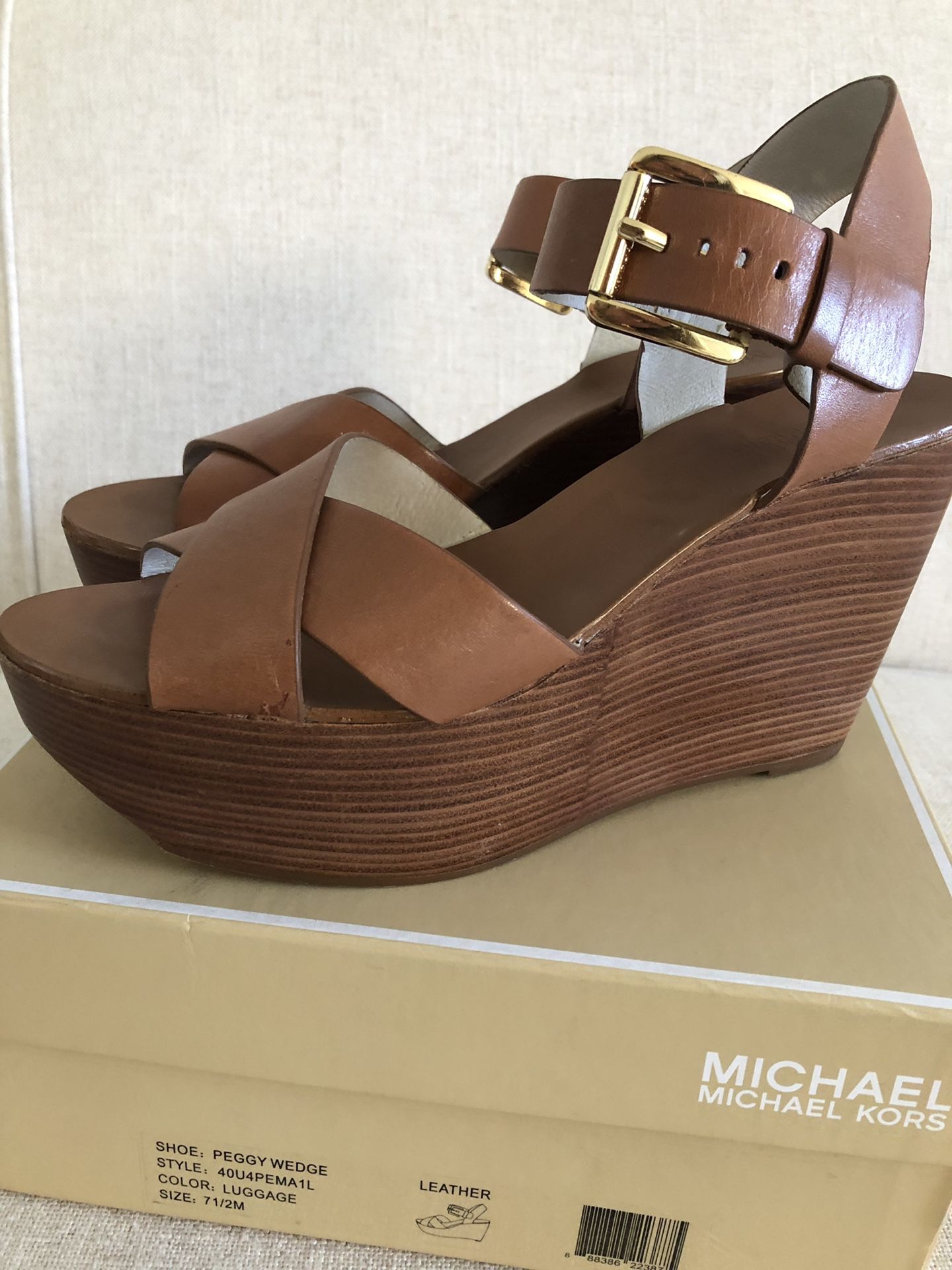 Michael Kors Wedge Sandal Size 7.5