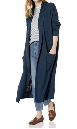 Women's Open Placket Long Cardigan