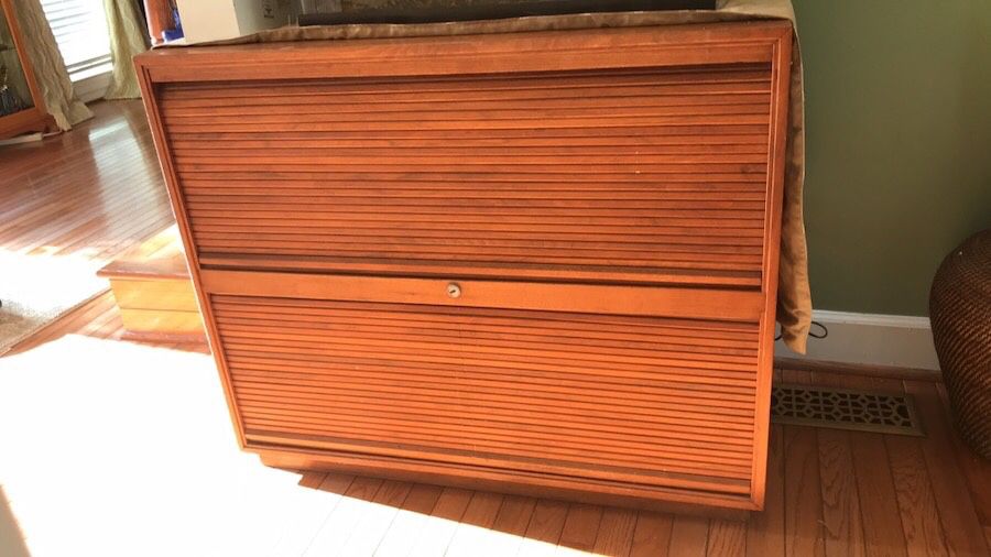 Antique roll top filing cabinet-Must Go! FREE