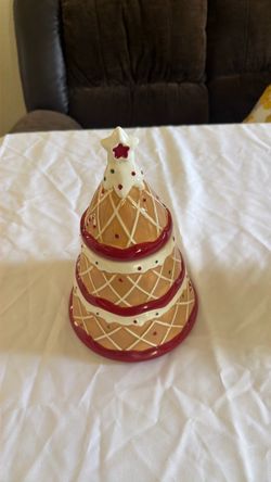 Ceramic Christmas Tree Cookie Jar