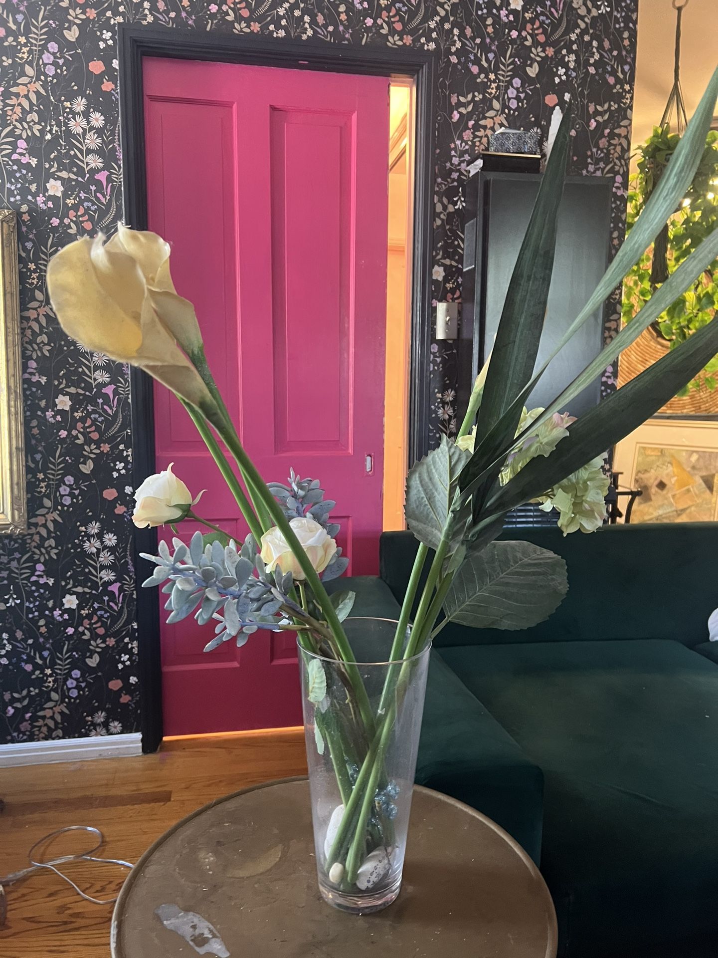 Floral Arrangement Clear Glass Holder
