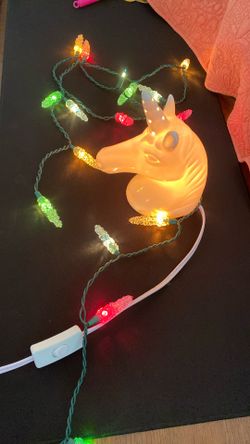 Unicorn light with Crystal lights decor