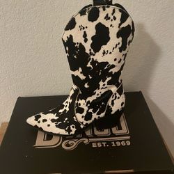 Cow Print Cowboy Boots 