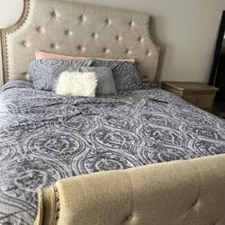 King Sized Bed Frame And Night Stand