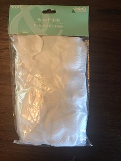White Fabric Rose Petals - I Have Thousands! 20 Bags