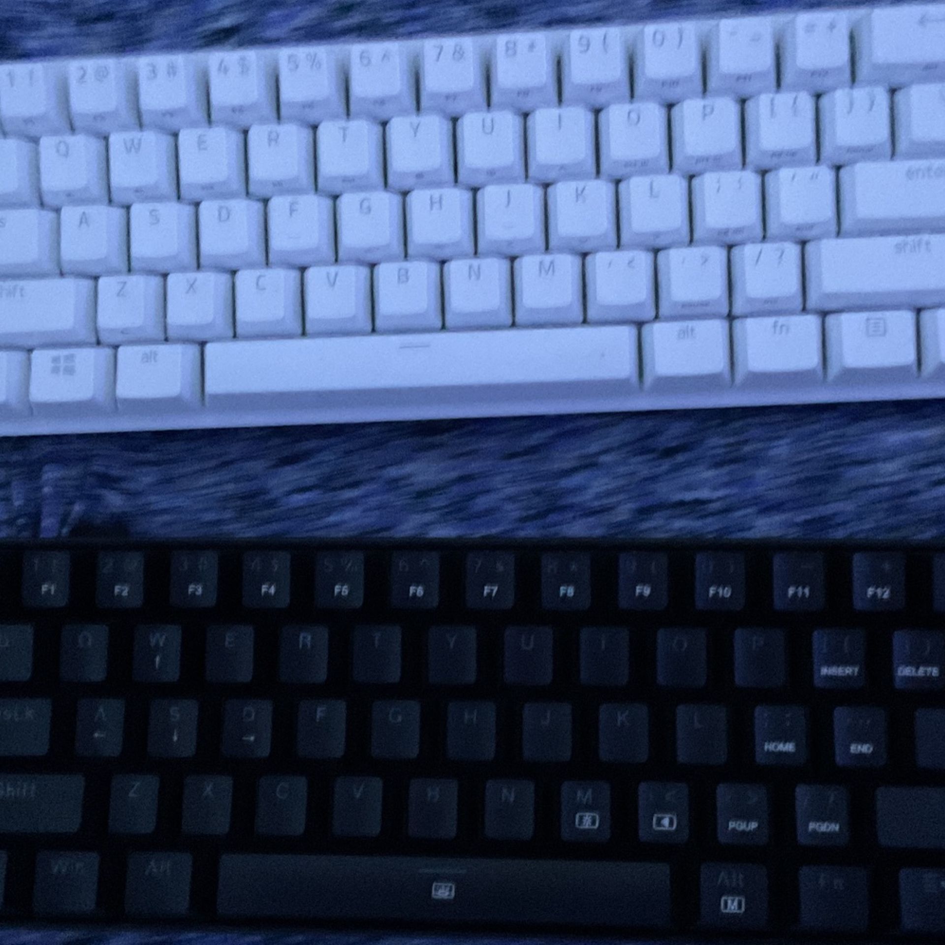 White Razer Huntsman Mini 60 Percent Wired Optical Clicky Switch Gaming Keyboard with Chroma RGB-Redragon K630 Dragonborn 60% Wired RGB Red Switches