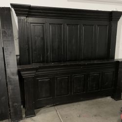 Black Wood Isabella King Bed Frame