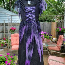 Witch Dress Halloween Costume Girls M 8-10