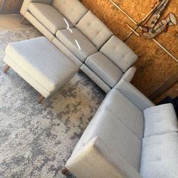 Burrow Sofa, Loveseat, and Ottoman *STYLE Mid-Century Modern 