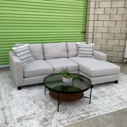 *Free Delivery* Gray Living Spaces Reversible Chaise Sectional 