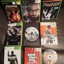Xbox, Game Cube And 360 Video Games Lot, Half~life, GTA, COD, HALO,