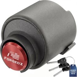 Trailer Lock Heavy Duty Anti Theft, Fits 2 5/16-Inch Couplers, Secures Safety Chains, for Trailers, RVs, and Boats, Stainless Shield Pro,Red