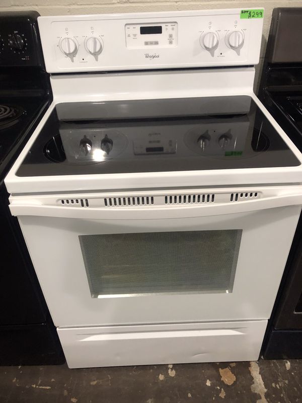 Whirlpool white glass top electric stove for Sale in Lexington, NC