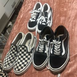 3 pares de vans size 6. todos por 25 