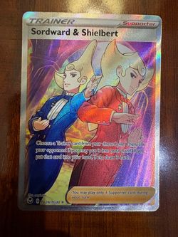 Pokemon Sordward & Shielbert TG28/TG30 Silver Tempest Full Art Trainer MINT!