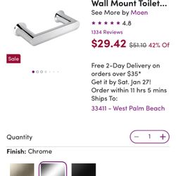 Moen Genta Chrome Pivoting Toilet Paper Holder 