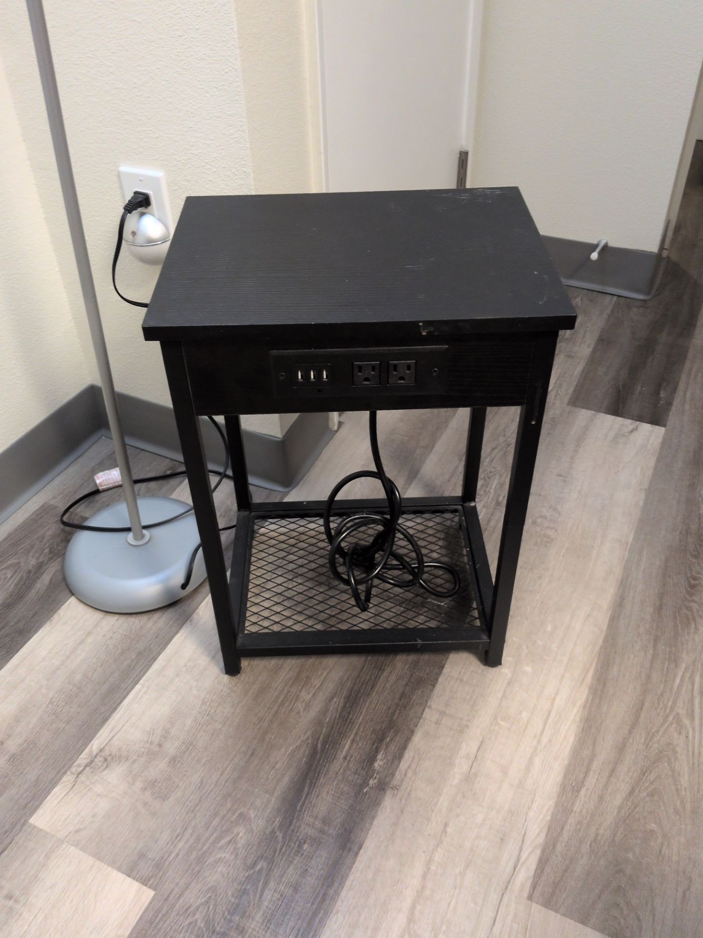 Small black night table
