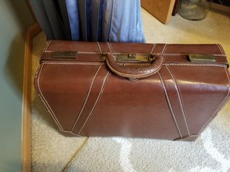 Leather suitcase