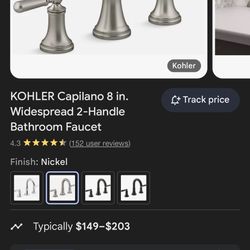 Kohler Capilano Brushed Nickel Bathroom Faucet