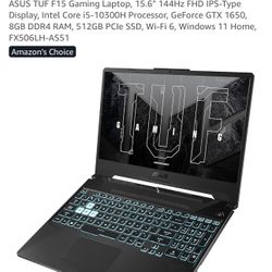 ASUS TUF F15 Gaming Laptop 15.6.. cash only comes with backpack