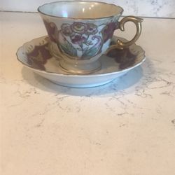 Vintage CHIYODA  HIN Bone China Teacup And Saucer 