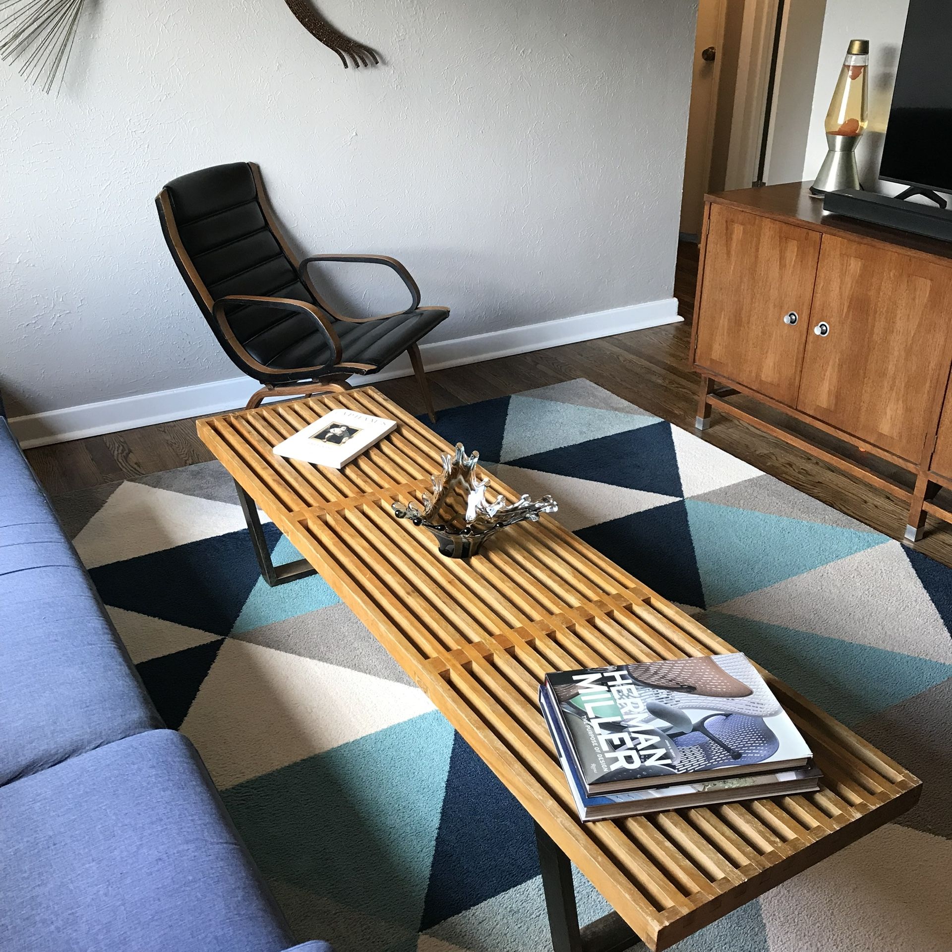 Vintage Mid Century Modern Herman Miller Slat Bench