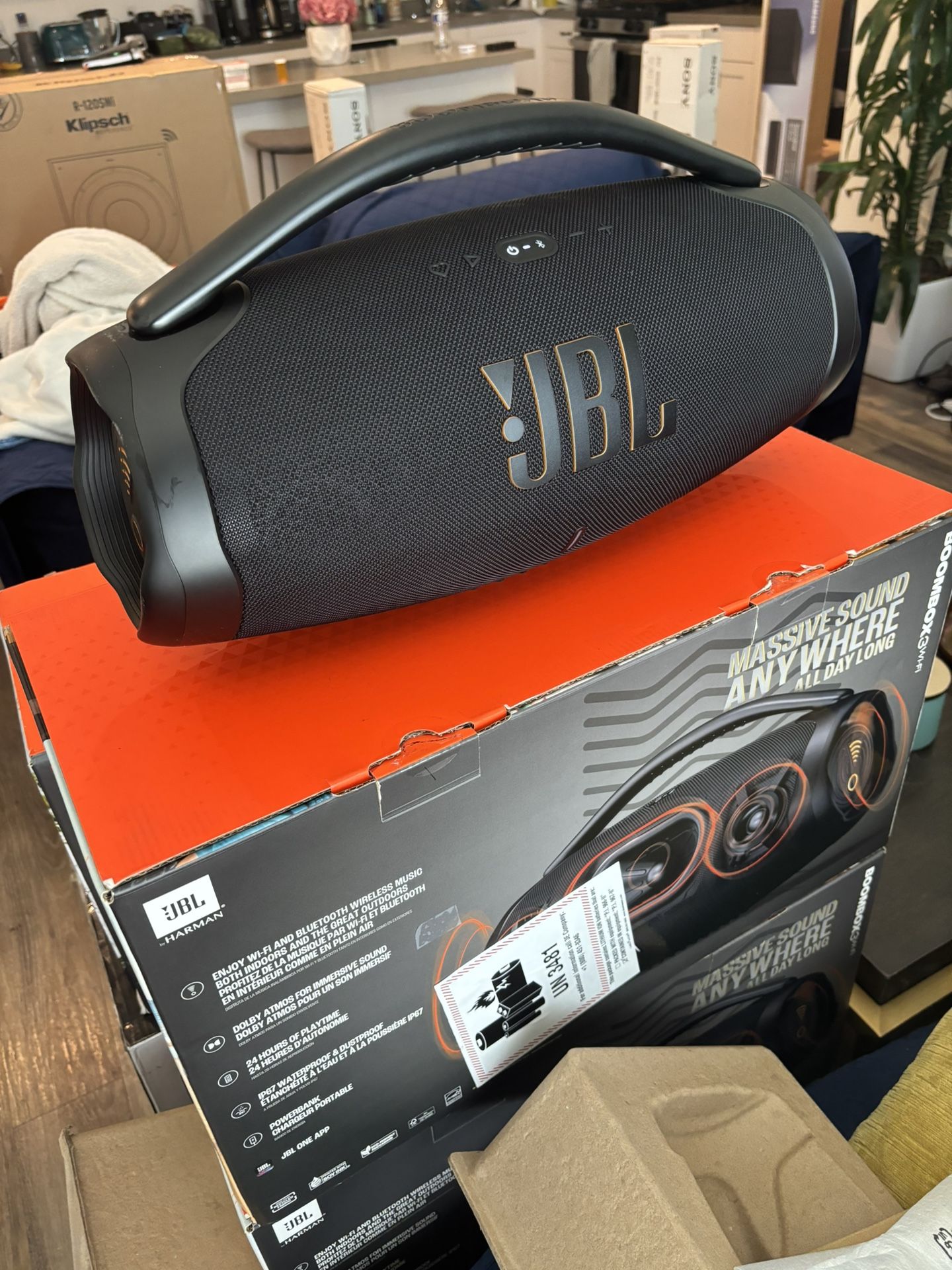 JBL (Boombox 3 Wi-Fi) | Bluetooth Portable Speaker – Massive Bass, 24-Hr Battery, JBL Pro Sound etc.