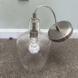 Pebbles Glass Pendant Light With Brushed Nickel Base