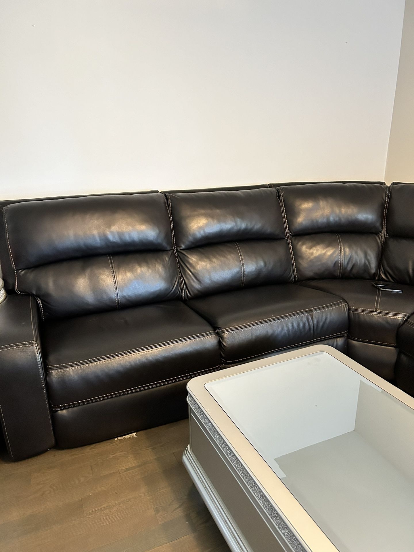 Like Brand New Sectional Real Leather Couches 