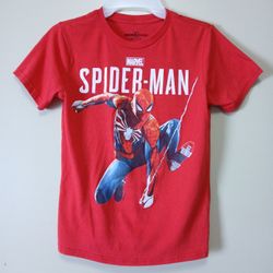 SPIDERMAN short sleeve red graphic t shirt size medium like new 