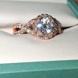 14 rose gold diamond ring 