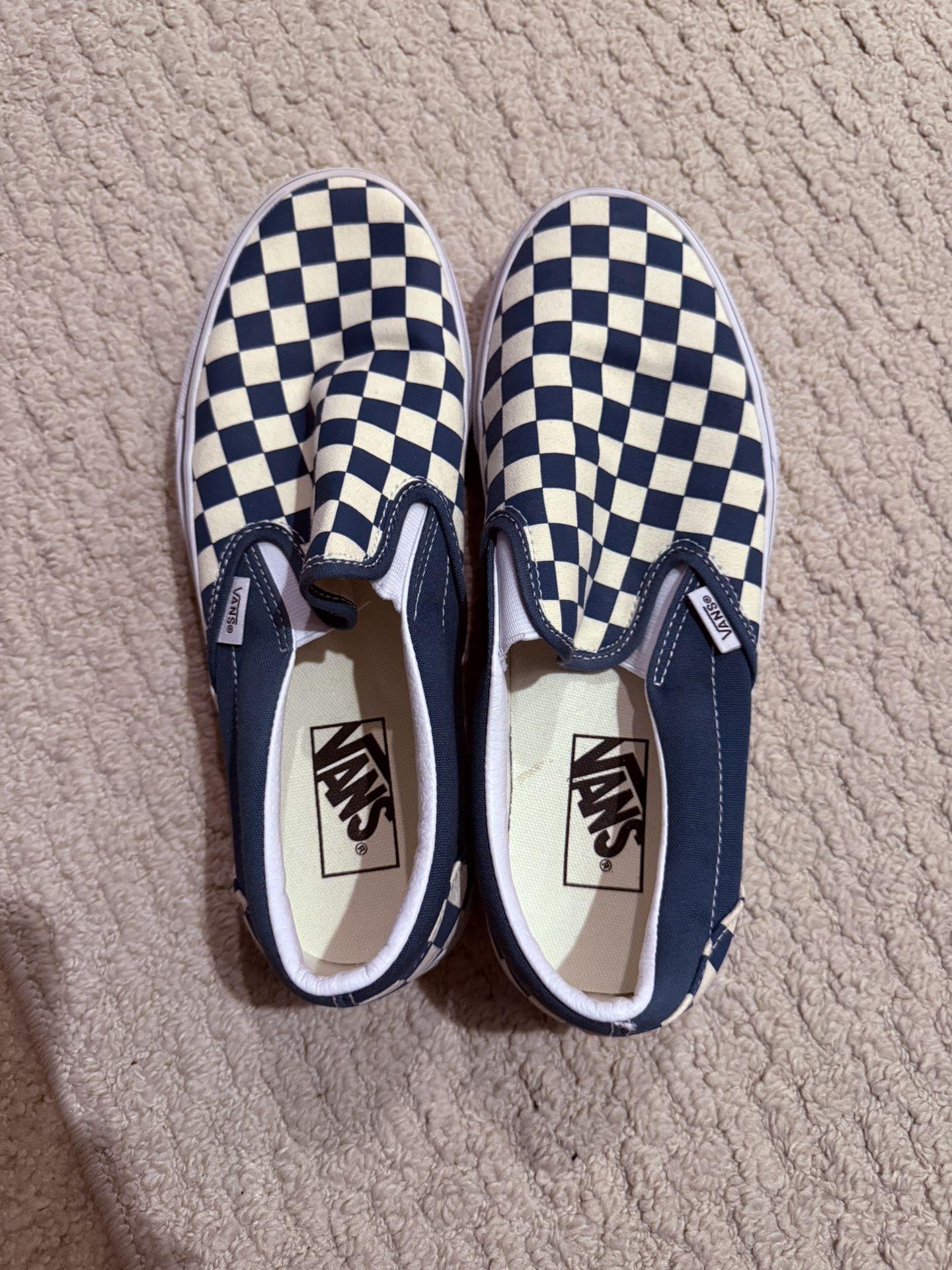 Vans Teal Checkered W 9.5