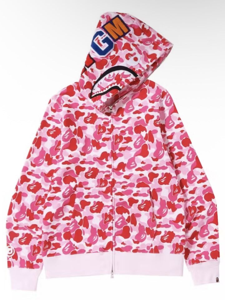 Red and Pink Bape Hoodie