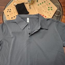 Men's Gray Polo Brooks Brand -Small