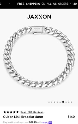 Jaxxon Cuban Link Bracelet 8mm length medium 7.5”