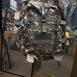 Camouflage Multi High Capacity Functional Backpack Pack, Double Shoulder Hip Belt Bag Packs Water Resitive Bag, Hiking Climbing Outdoor Backpack for M