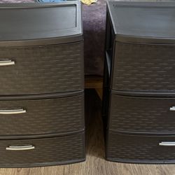 Sterilite 3 Drawer Wide Weave Storage Tower (2 pack)