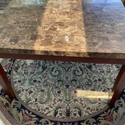 Large Countertop Height Kitchen Table - Stone Top