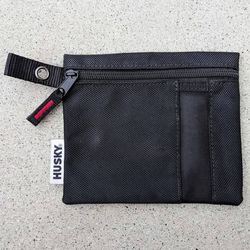 HUSKY durable canvas fabric tool storage pouch bag with see-thru mesh and heavy zipper