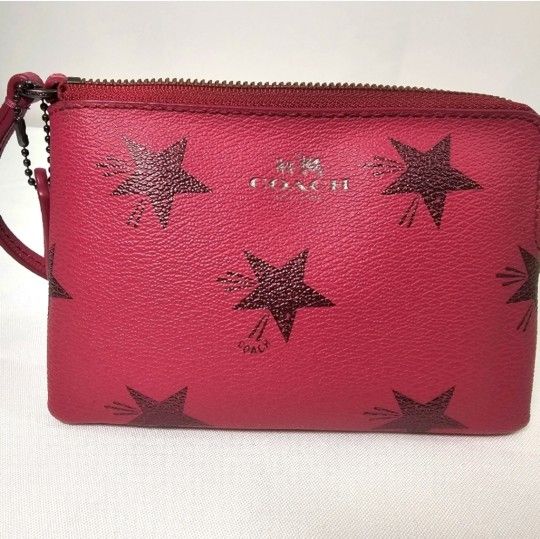 Coach Wristlet~ With A Sparkle Shooting Star Print