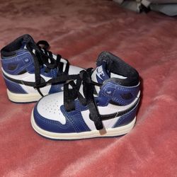 NEW! Baby Jordan 1 Retro High OG TD Midnight Navy 4c