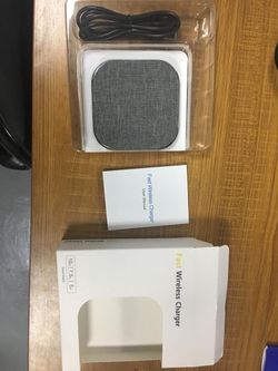 Wireless grey fabric iPhone/ android charger