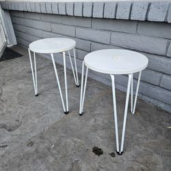 Two Plant Stands Tables Metal