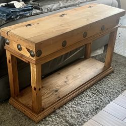 Wood Console With Storage