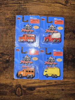 Set Of 4 Microns tiny toy cars