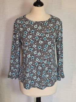 Women's Elle Long Sleeve Floral Blouse ~ Size Small
