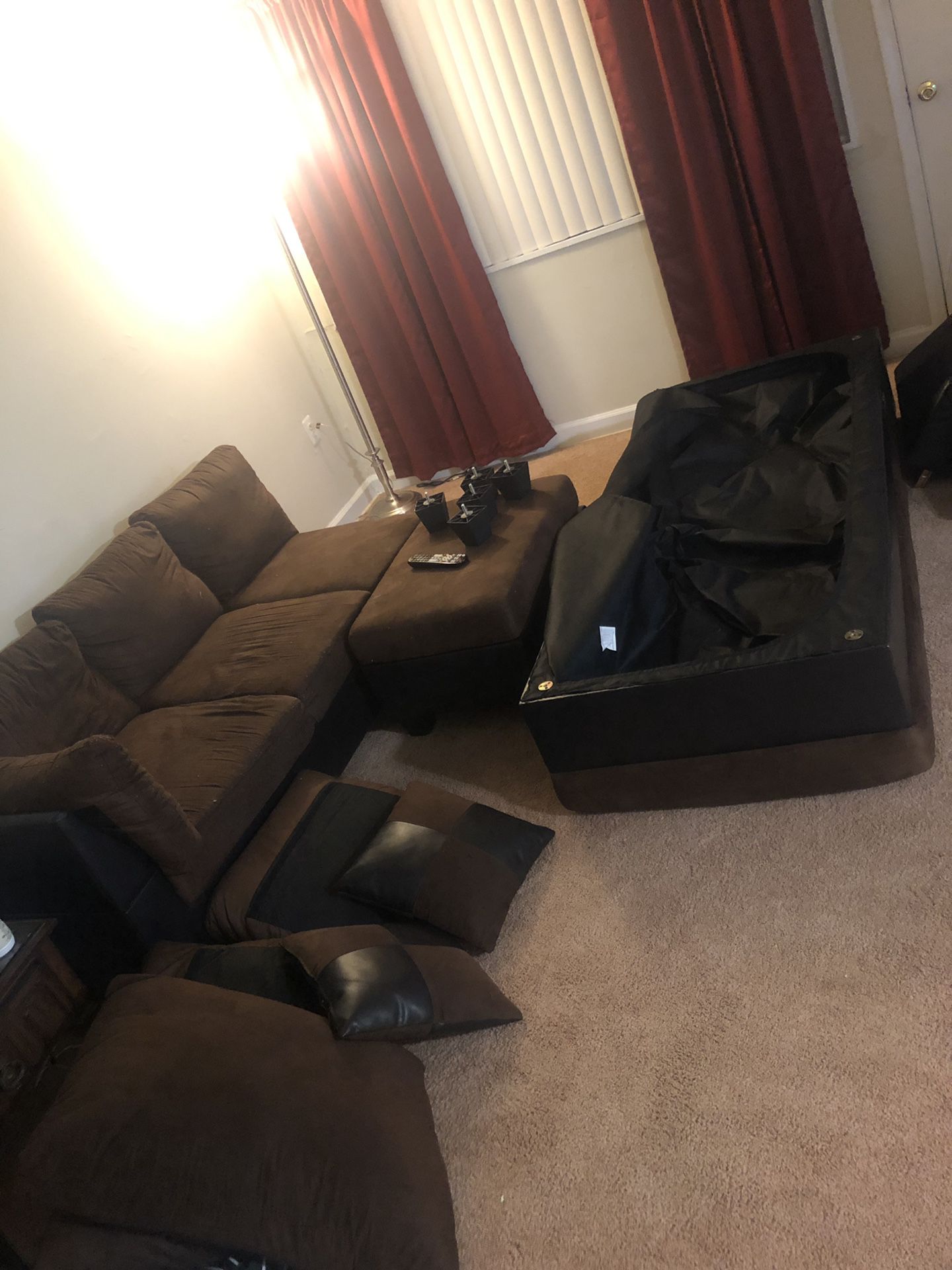 3 Piece Chocolate Sectional Couch
