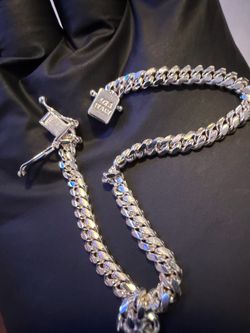 925 Italy Sterling Silver Cuban Link Bracelet W/ Box Clasp