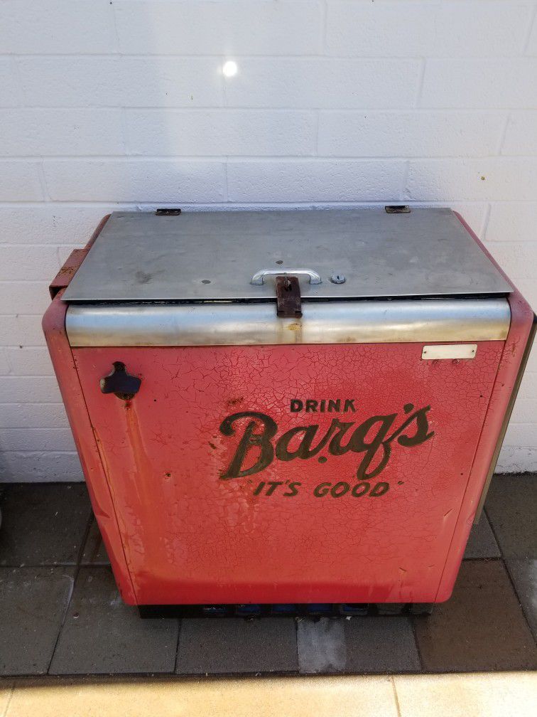 Vintage Barq's Refrigerated Cooler 