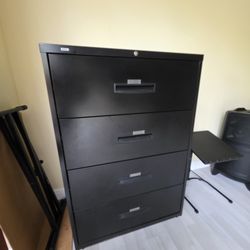 Drawer Metal Black 4 Shelves Archivador Metalico